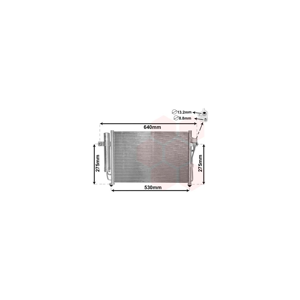 Kondensator, Klimaanlage VAN WEZEL 82005087 für HYUNDAI