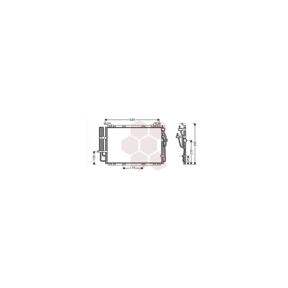 Kondensator, Klimaanlage VAN WEZEL 82005091 für HYUNDAI