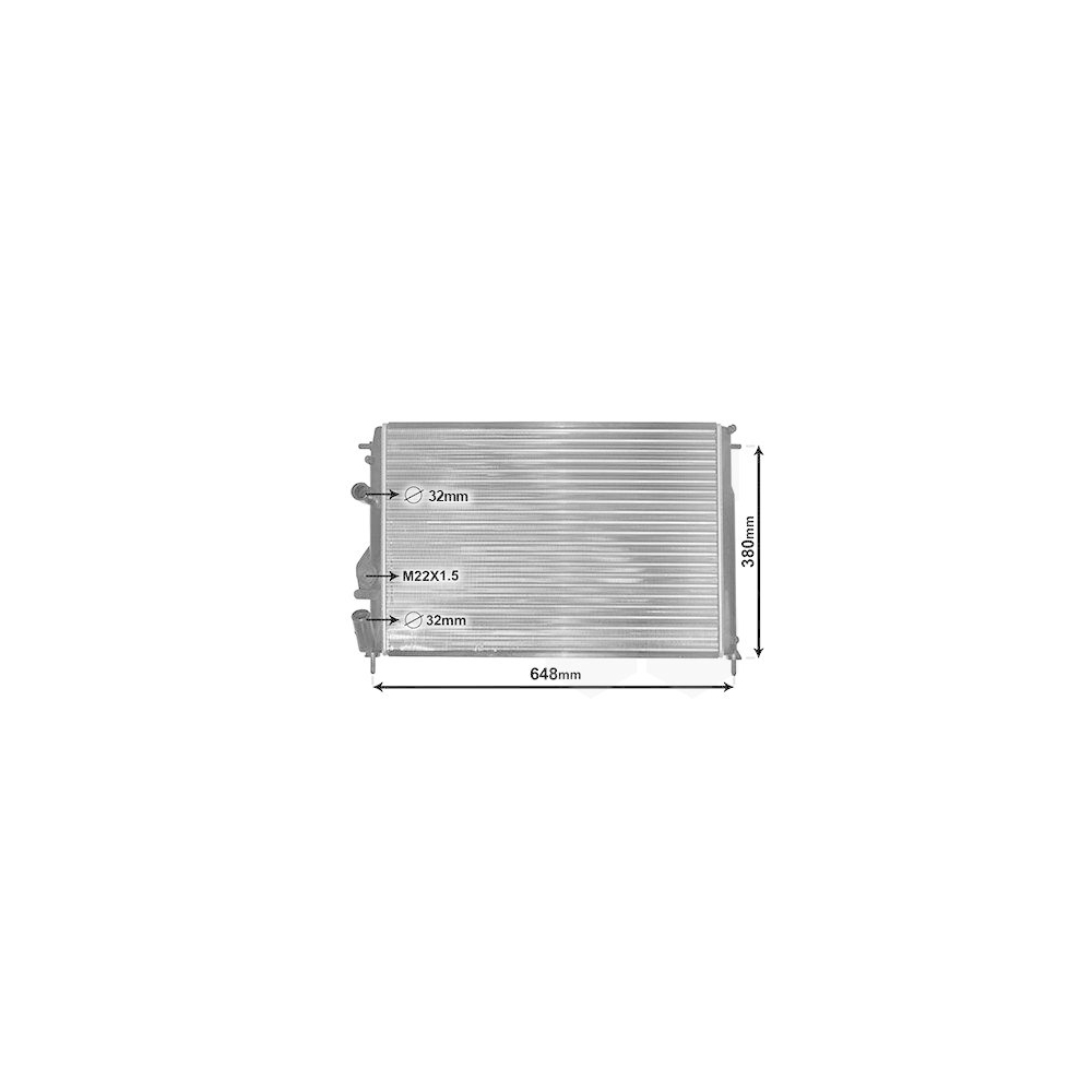 Kühler, Motorkühlung VAN WEZEL 43002241 für RENAULT