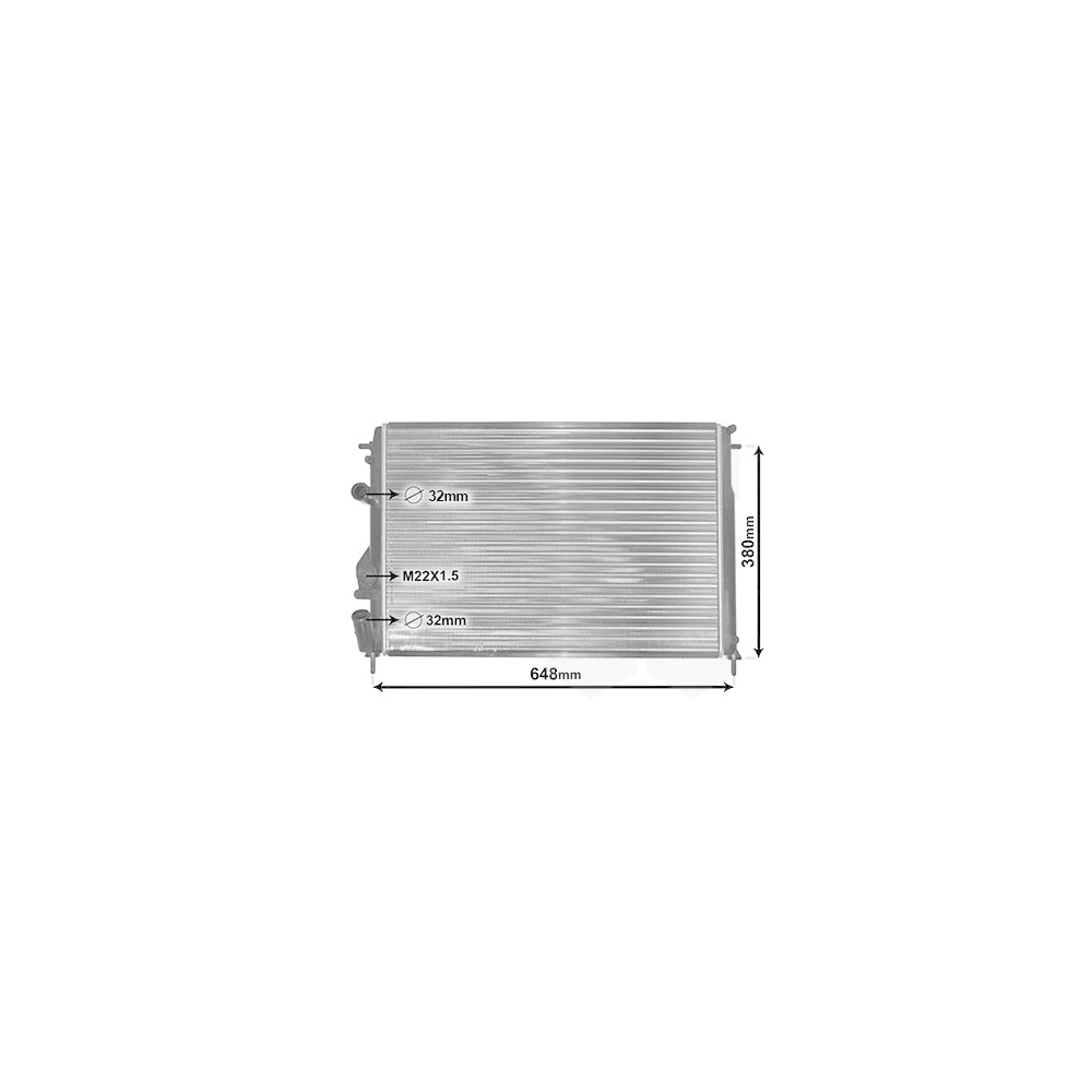 Kühler, Motorkühlung VAN WEZEL 43002241 für RENAULT