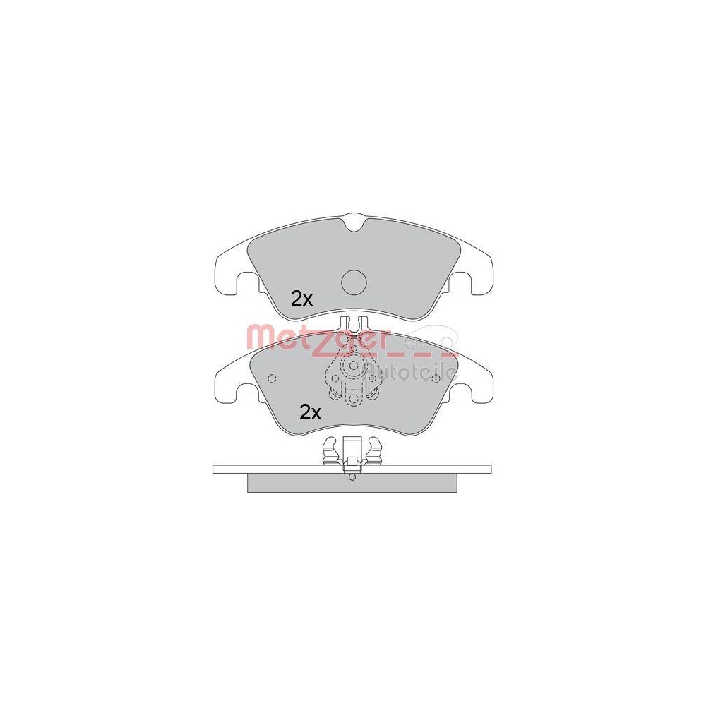 Bremsbelagsatz, Scheibenbremse METZGER 1170509 GREENPARTS für MERCEDES-BENZ