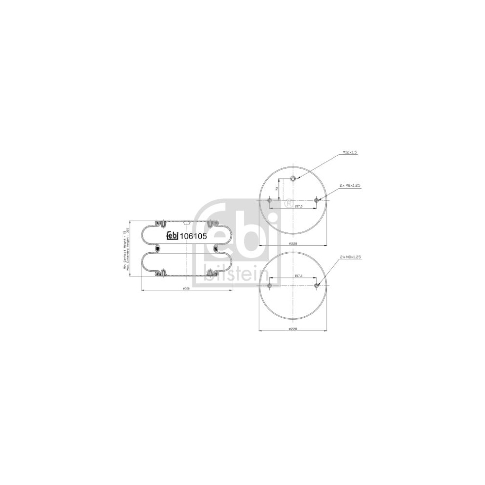 Febi Bilstein 106105 Luftfederbalg, 1 Stück