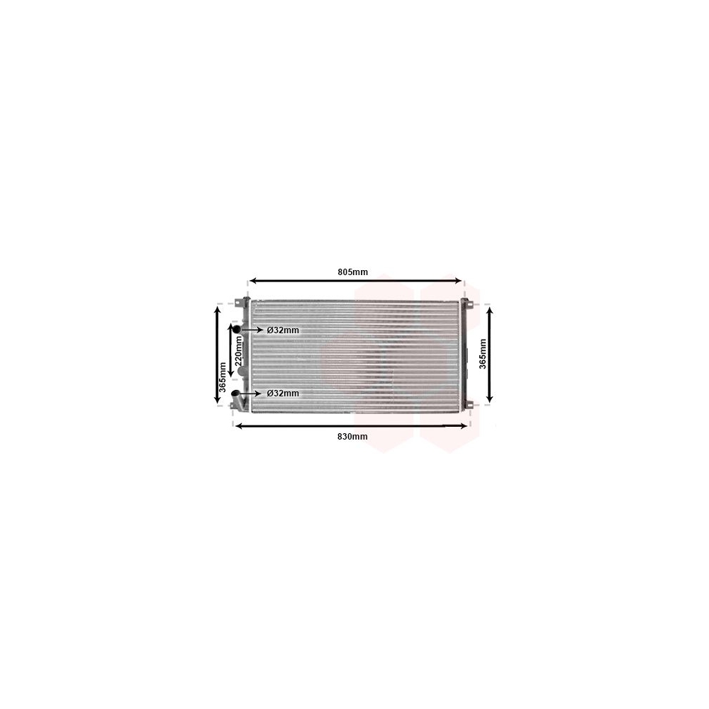 Kühler, Motorkühlung VAN WEZEL 43002322 für OPEL RENAULT