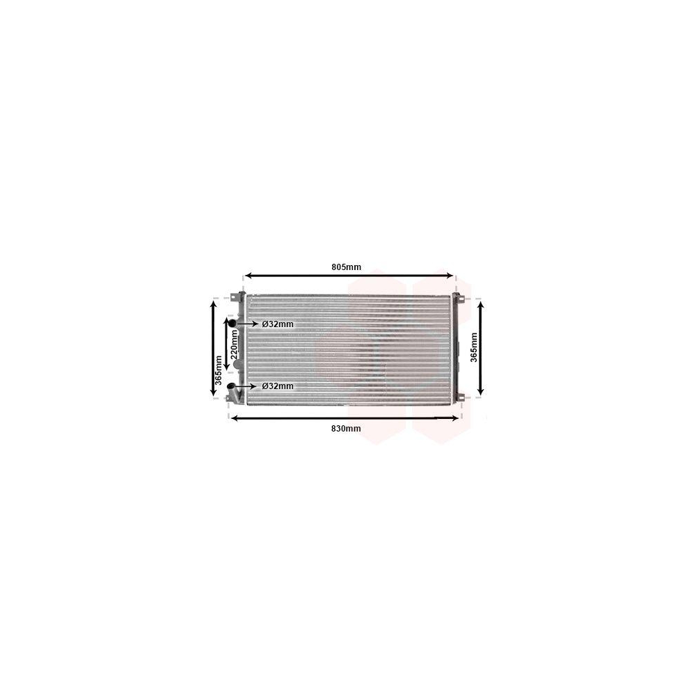 Kühler, Motorkühlung VAN WEZEL 43002322 für OPEL RENAULT