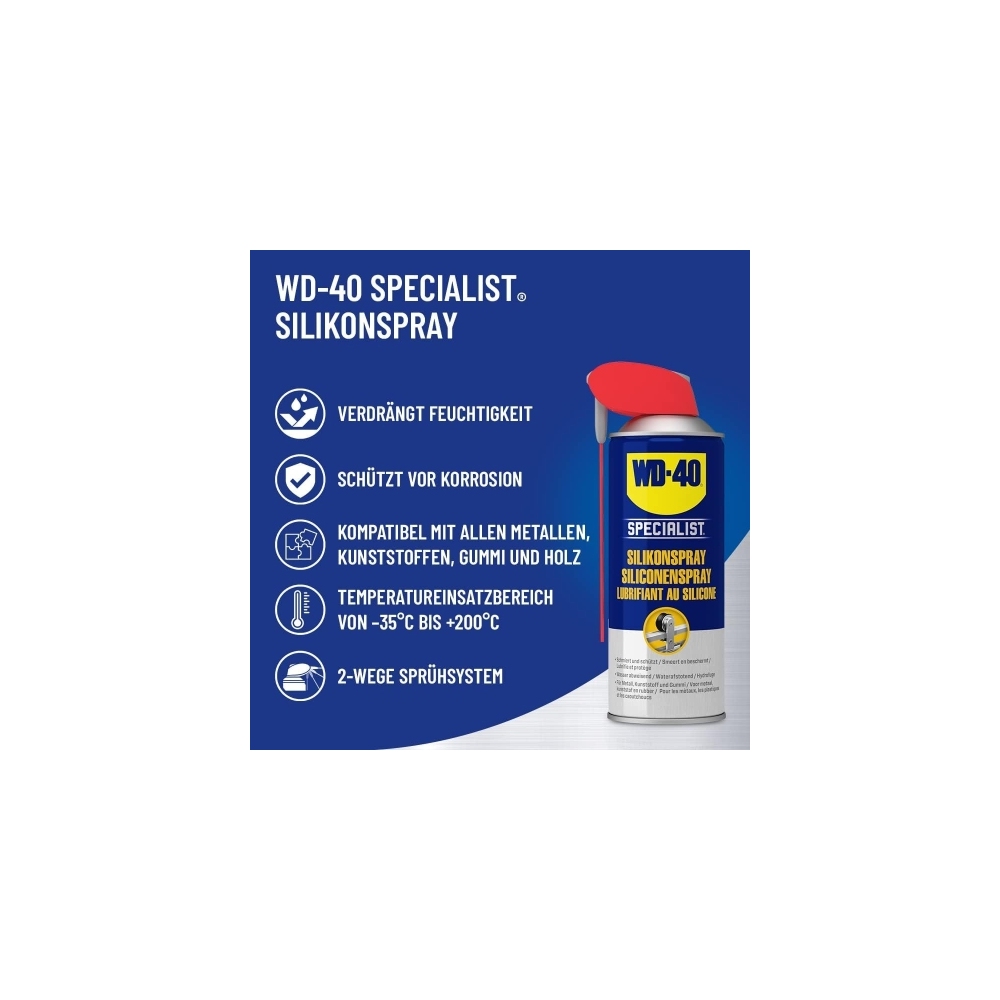 WD-40 Specialist Silikonspray Schmiermittel Pflegemittel 2x100ml Spray