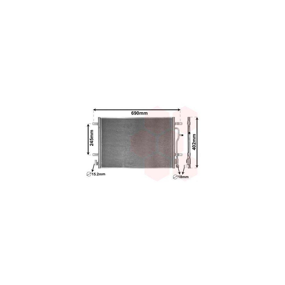 Kondensator, Klimaanlage VAN WEZEL 03005199 für AUDI