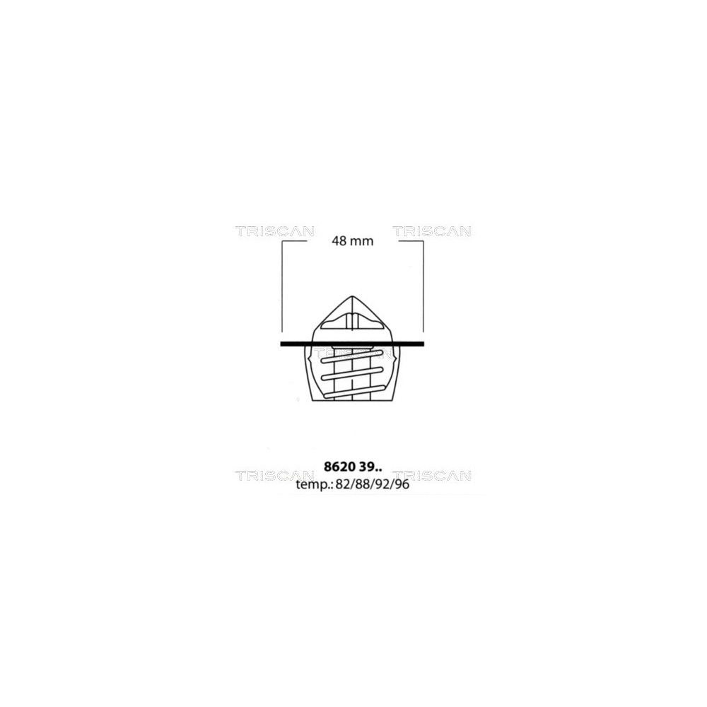 Thermostat, Kühlmittel TRISCAN 8620 3996 für