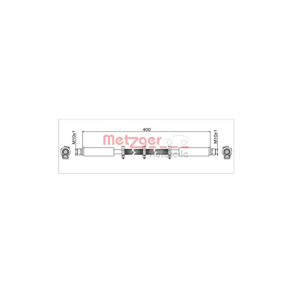 Bremsschlauch METZGER 4111748 für LAND ROVER, Vorderachse links