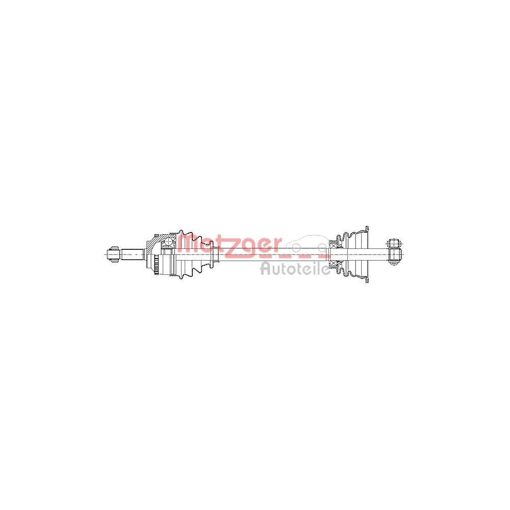 Antriebswelle METZGER 7210025 für RENAULT, Vorderachse links