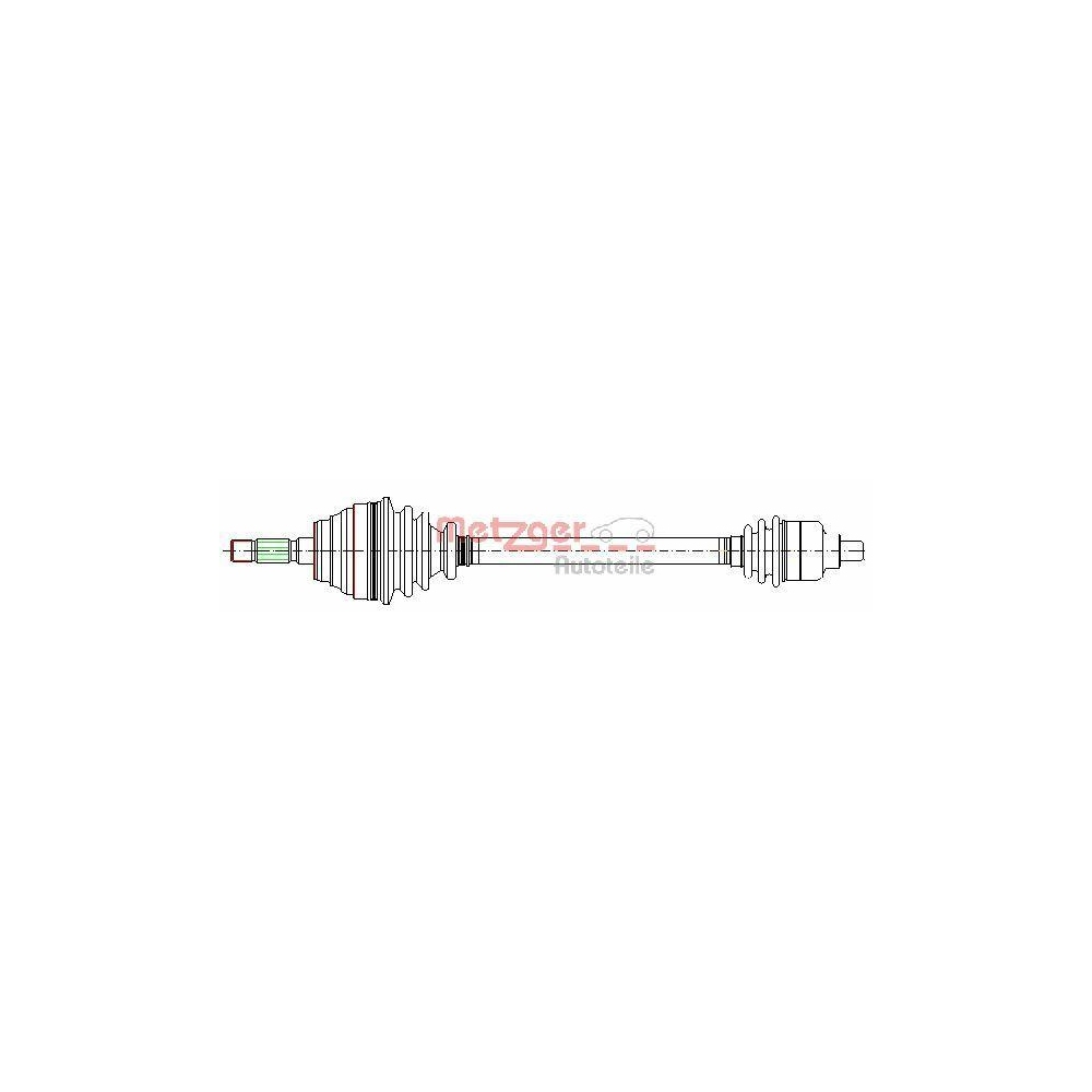 Antriebswelle METZGER 7210027 für RENAULT, Vorderachse rechts