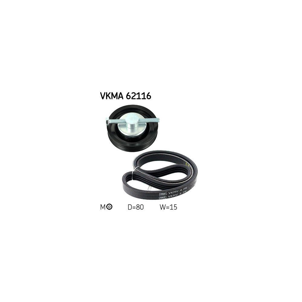 Keilrippenriemensatz SKF VKMA 62116 für DAIHATSU HONDA NISSAN ROVER SUZUKI