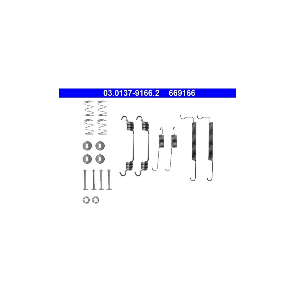 Zubehörsatz, Bremsbacken ATE 03.0137-9166.2 für, Hinterachse