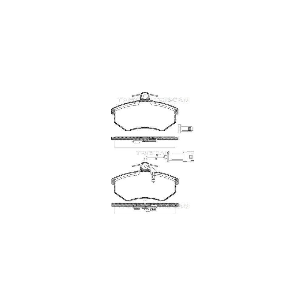 Bremsbelagsatz, Scheibenbremse TRISCAN 8110 29121 für AUDI VW, Vorderachse