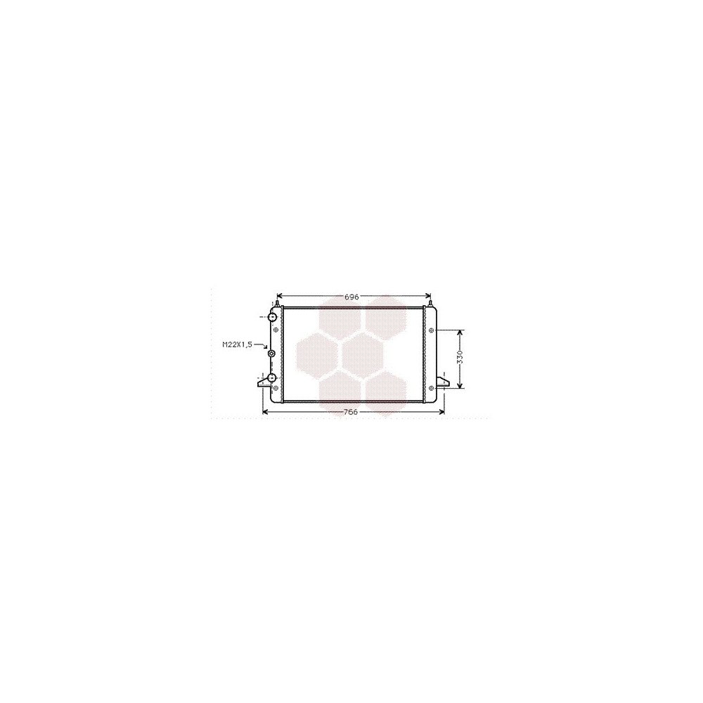 Kühler, Motorkühlung VAN WEZEL 58002135 für FORD VW