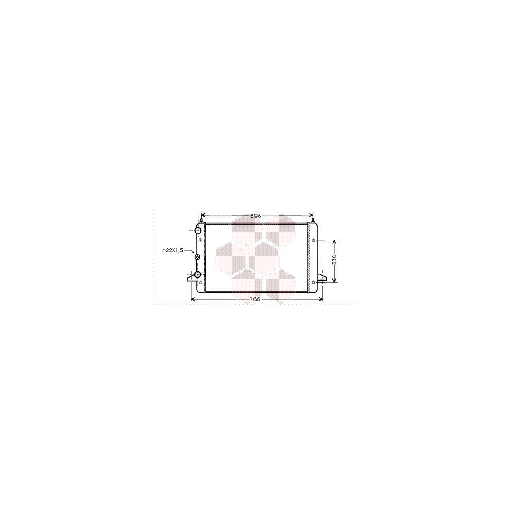 Kühler, Motorkühlung VAN WEZEL 58002135 für FORD VW