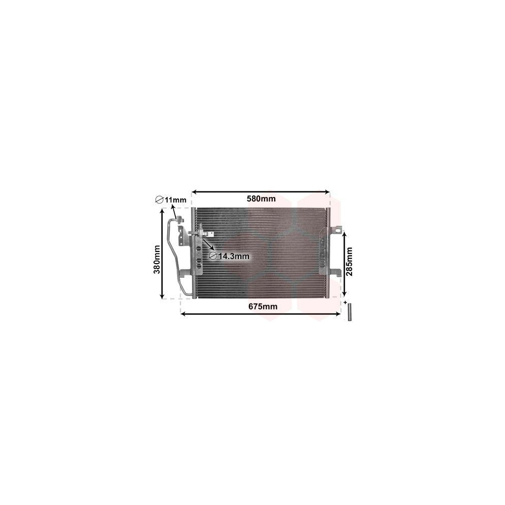 Kondensator, Klimaanlage VAN WEZEL 30005289 *** IR PLUS *** für MERCEDES-BENZ