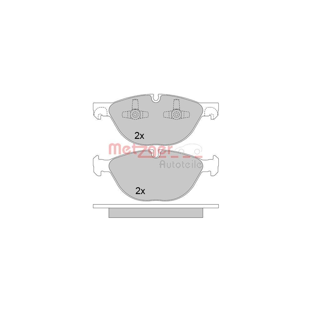 Bremsbelagsatz, Scheibenbremse METZGER 1170592 für BMW, Vorderachse