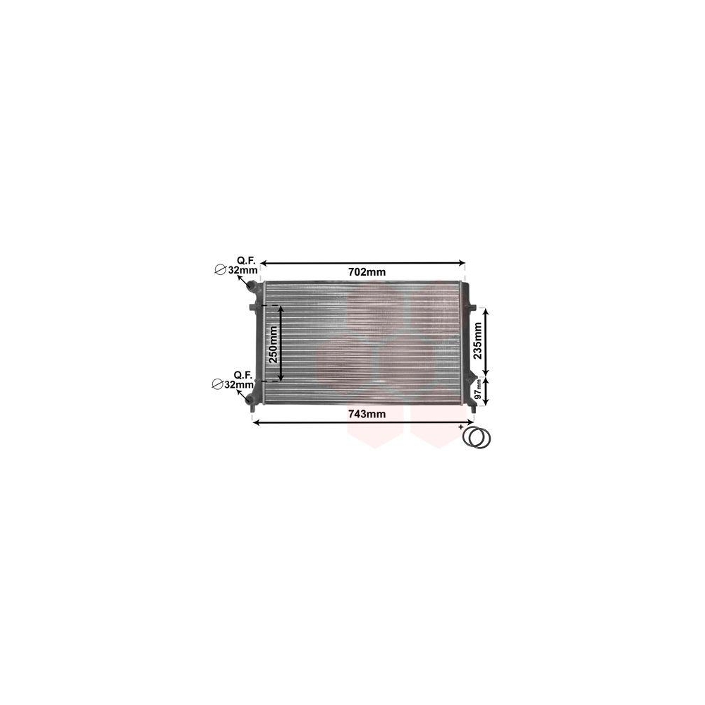 Kühler, Motorkühlung VAN WEZEL 58002204 *** IR PLUS *** für VW VAG