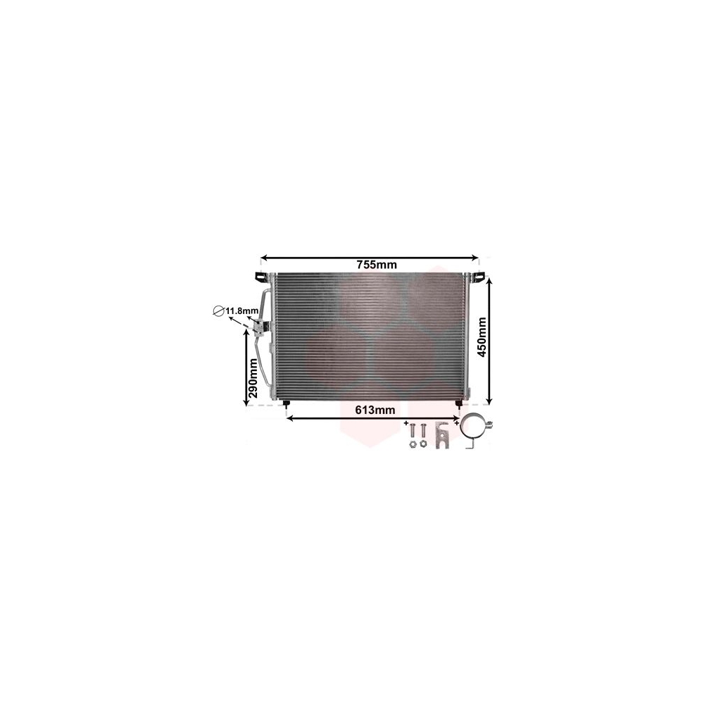 Kondensator, Klimaanlage VAN WEZEL 37005228 *** IR PLUS *** für OPEL