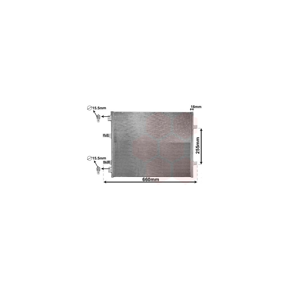 Kondensator, Klimaanlage VAN WEZEL 37005480 für OPEL