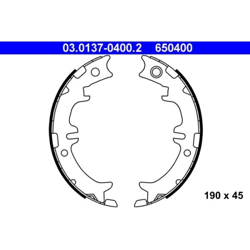 Bremsbackensatz, Feststellbremse ATE 03.0137-0400.2 für TOYOTA LEXUS