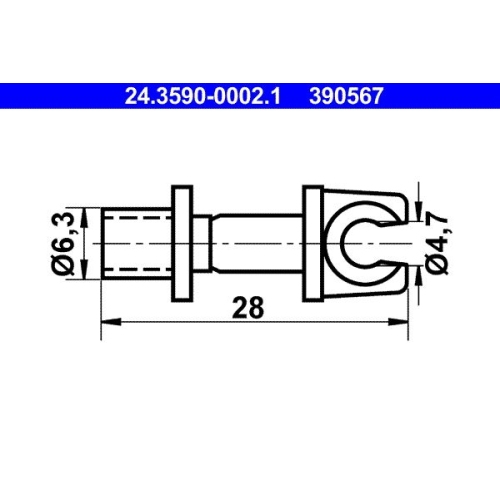 Halter, Bremsleitung ATE 24.3590-0002.1