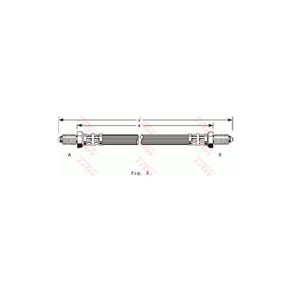 Bremsschlauch TRW PHC200 für FORD HYUNDAI, Vorderachse, Vorderachse beidseitig