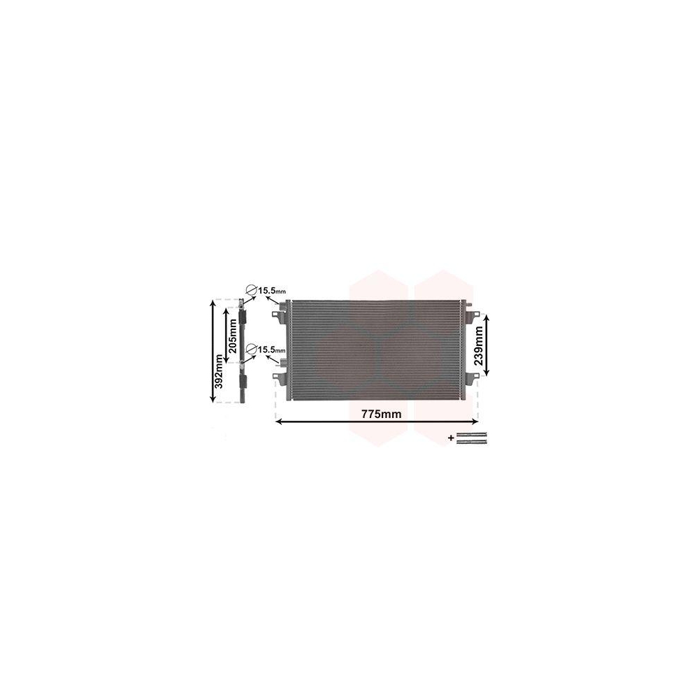 Kondensator, Klimaanlage VAN WEZEL 43005366 *** IR PLUS *** für RENAULT