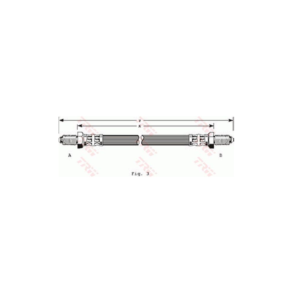 Bremsschlauch TRW PHC200 für FORD HYUNDAI, Vorderachse, Vorderachse beidseitig