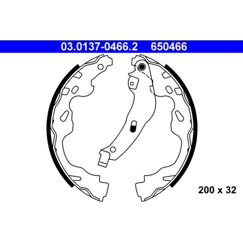 Bremsbackensatz ATE 03.0137-0466.2 für CITROËN OPEL PEUGEOT SUZUKI TOYOTA