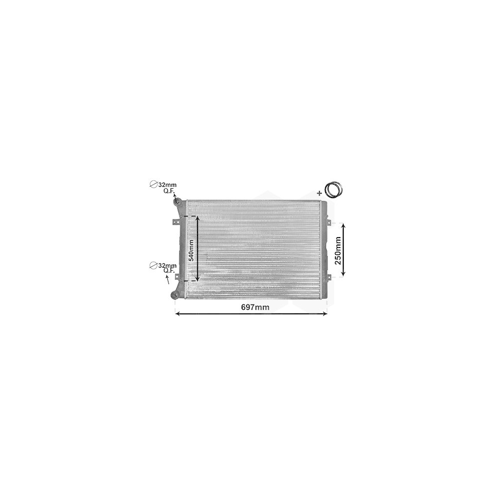 Kühler, Motorkühlung VAN WEZEL 58002283 *** IR PLUS *** für FORD VW