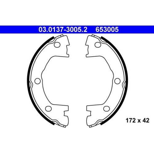 Bremsbackensatz, Feststellbremse ATE 03.0137-3005.2 für IVECO, Hinterachse