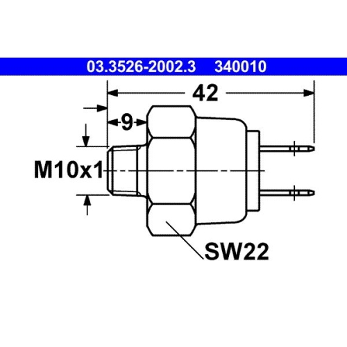 Bremslichtschalter ATE 03.3526-2002.3 für MERCEDES-BENZ SKODA VAG STEINBOCK