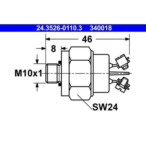 Bremslichtschalter ATE 24.3526-0110.3 für BUESSING HANOMAG IVECO MAGIRUS-DEUTZ