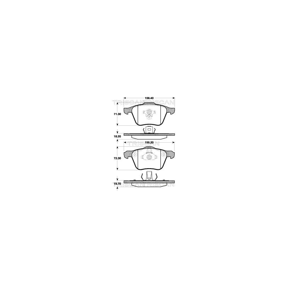 Bremsbelagsatz, Scheibenbremse TRISCAN 8110 27010 für VOLVO, Vorderachse