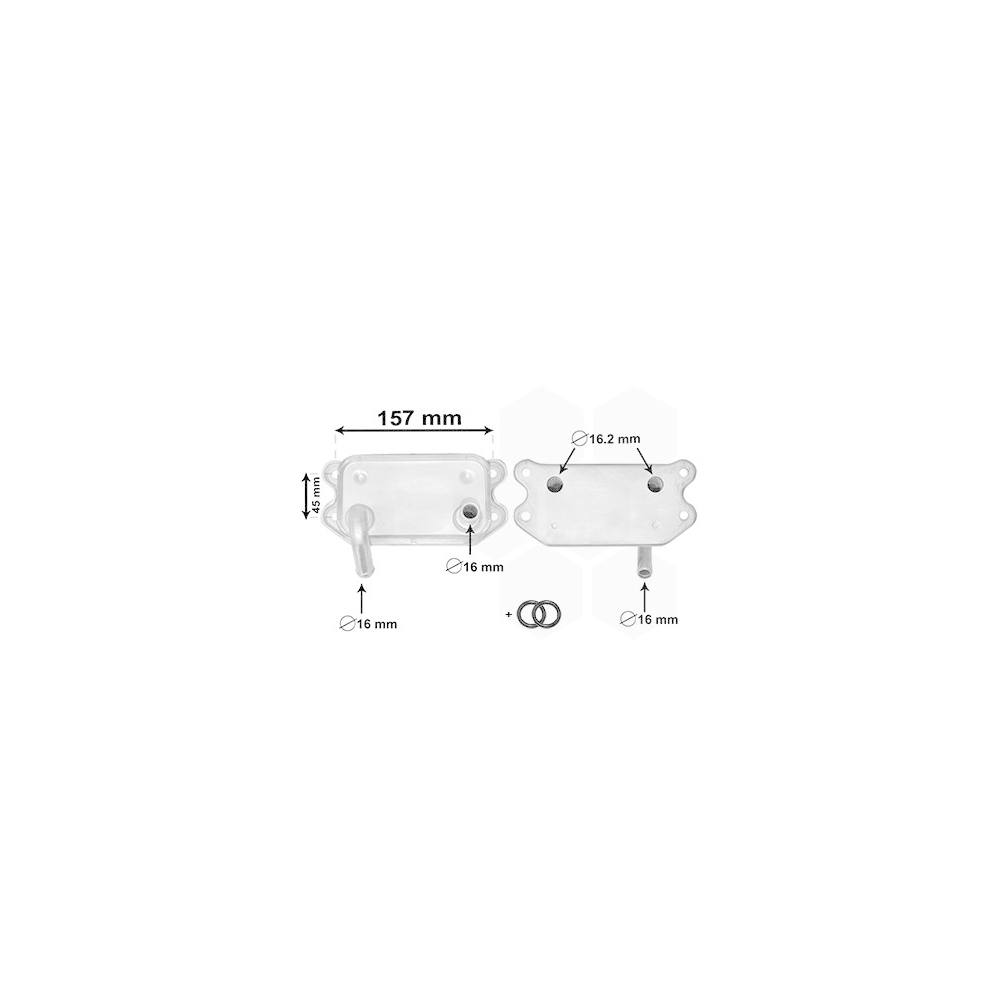 Ölkühler, Motoröl VAN WEZEL 59003154 *** IR PLUS *** für VOLVO