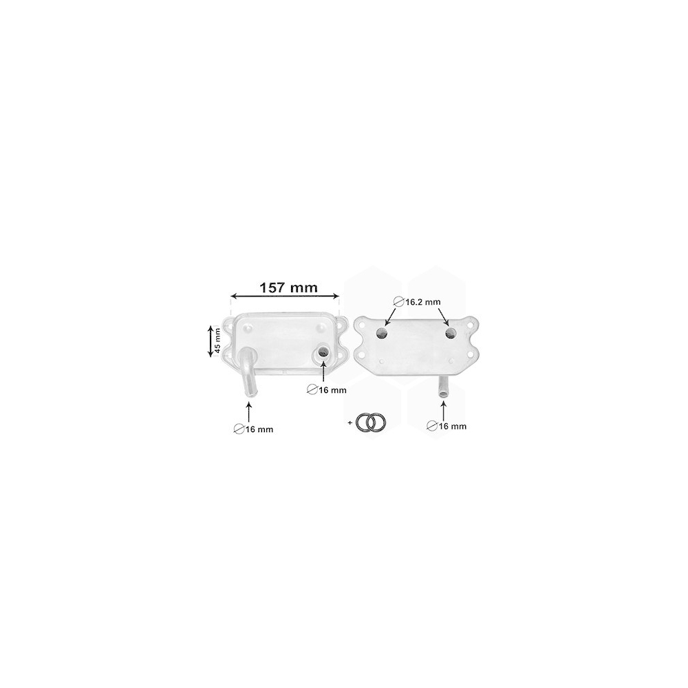 Ölkühler, Motoröl VAN WEZEL 59003154 *** IR PLUS *** für VOLVO