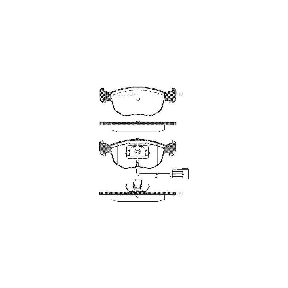 Bremsbelagsatz, Scheibenbremse TRISCAN 8110 10504 für FORD, Vorderachse