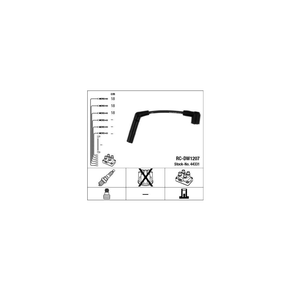 Zündleitungssatz NGK 44331 für DAEWOO