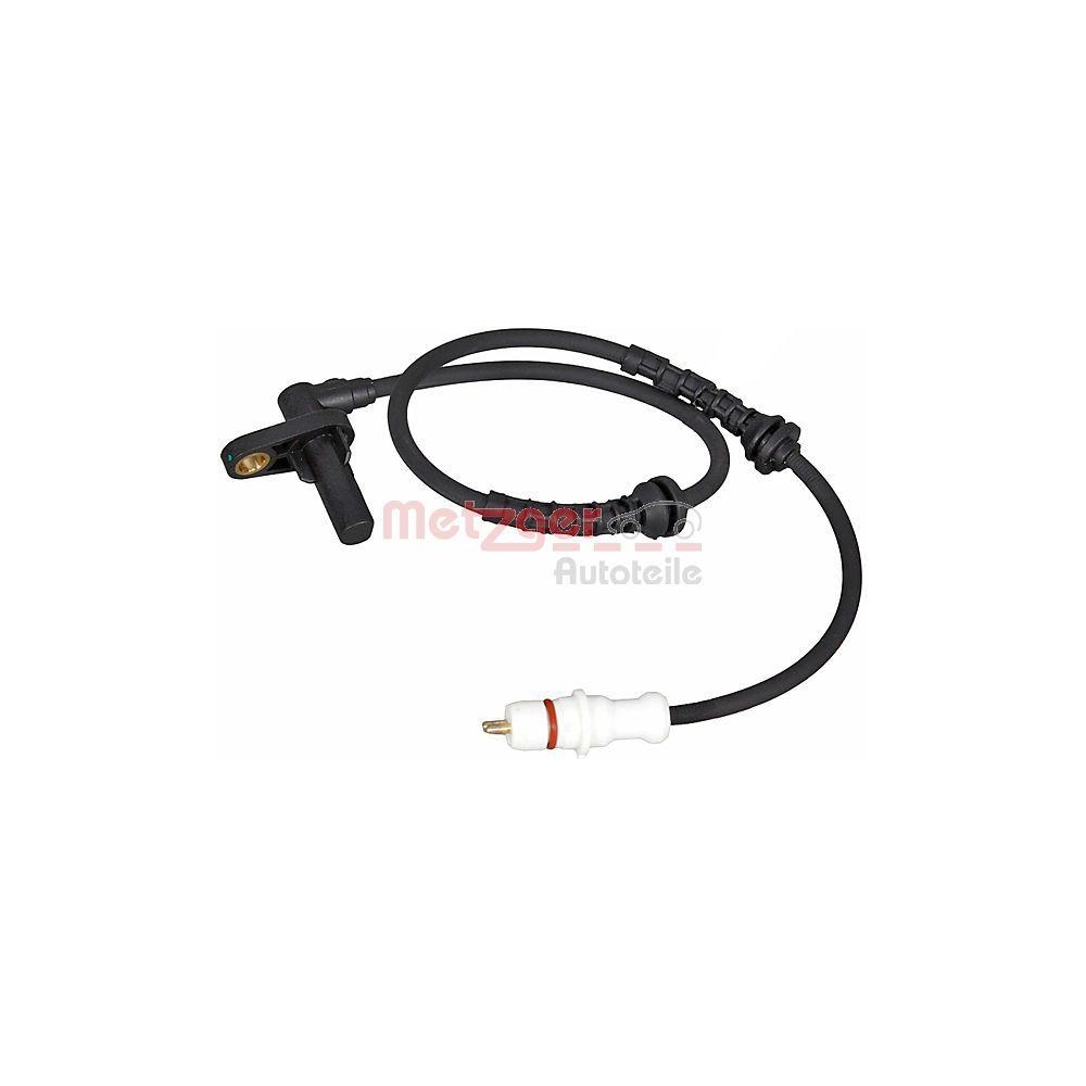 Sensor, Raddrehzahl METZGER 09001477 für RENAULT, Vorderachse