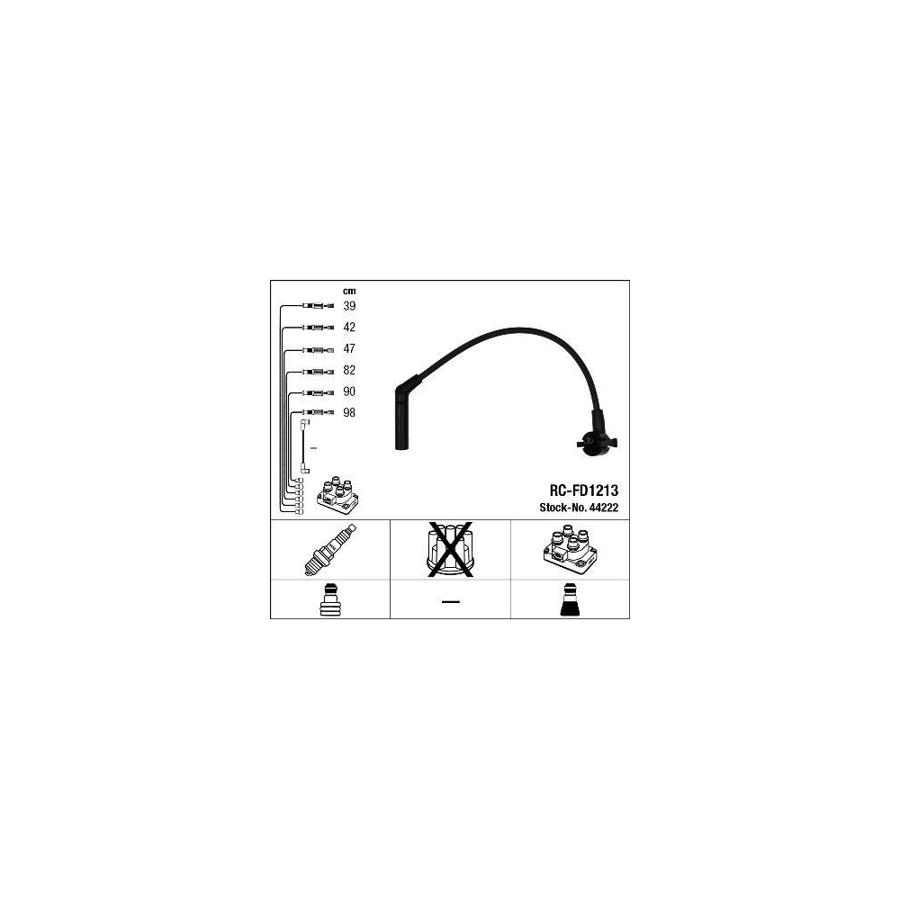 Zündleitungssatz NGK 44222 für FORD