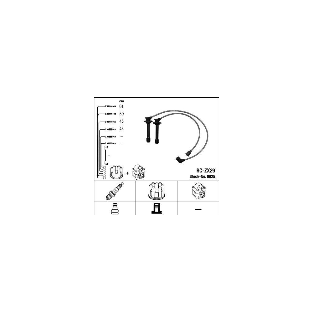 Zündleitungssatz NGK 9925 für MAZDA