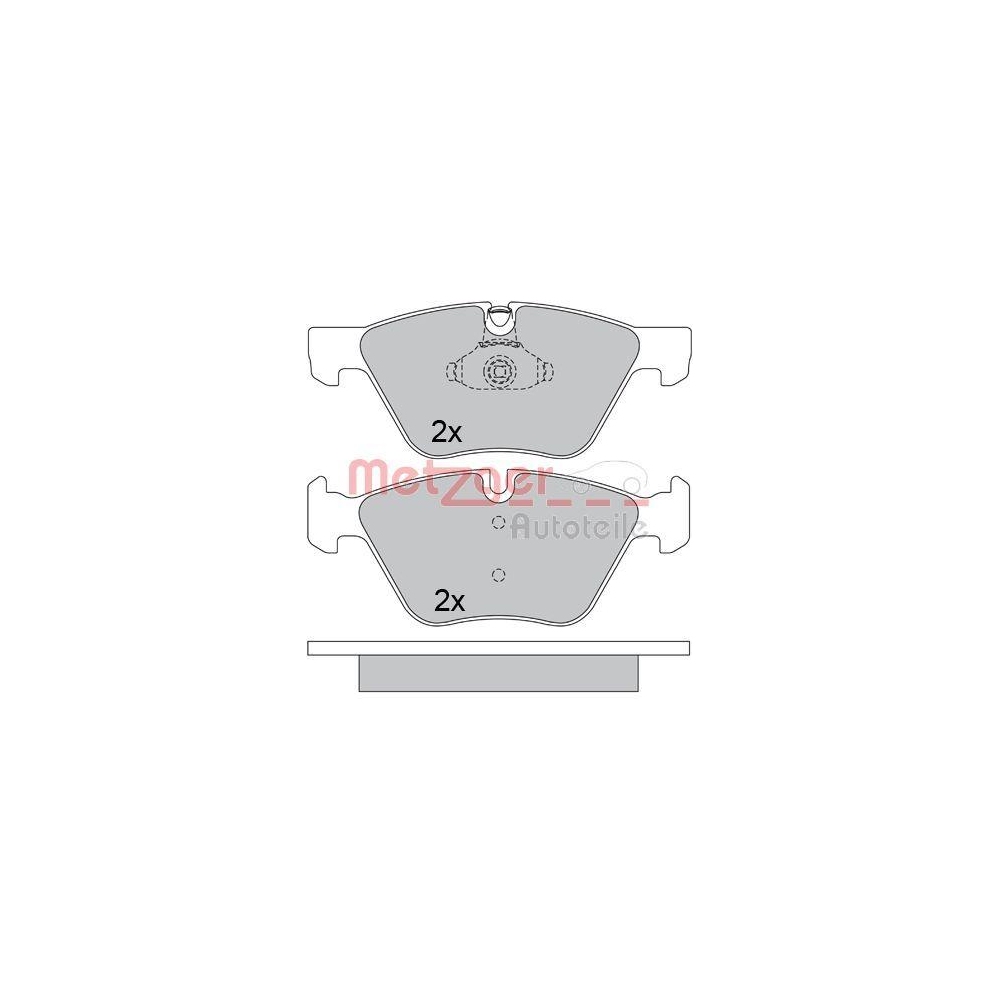 Bremsbelagsatz, Scheibenbremse METZGER 1170684 für BMW, Vorderachse