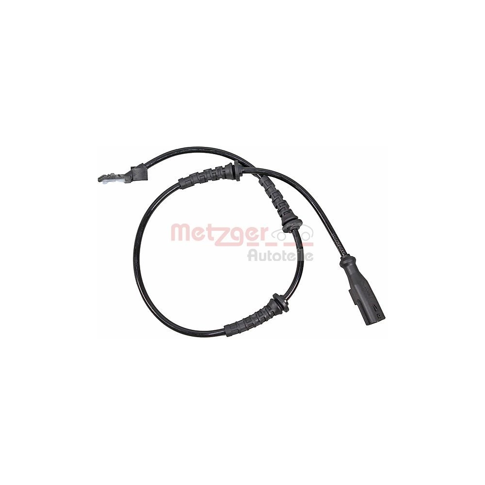 Sensor, Raddrehzahl METZGER 09001482 für RENAULT, Vorderachse