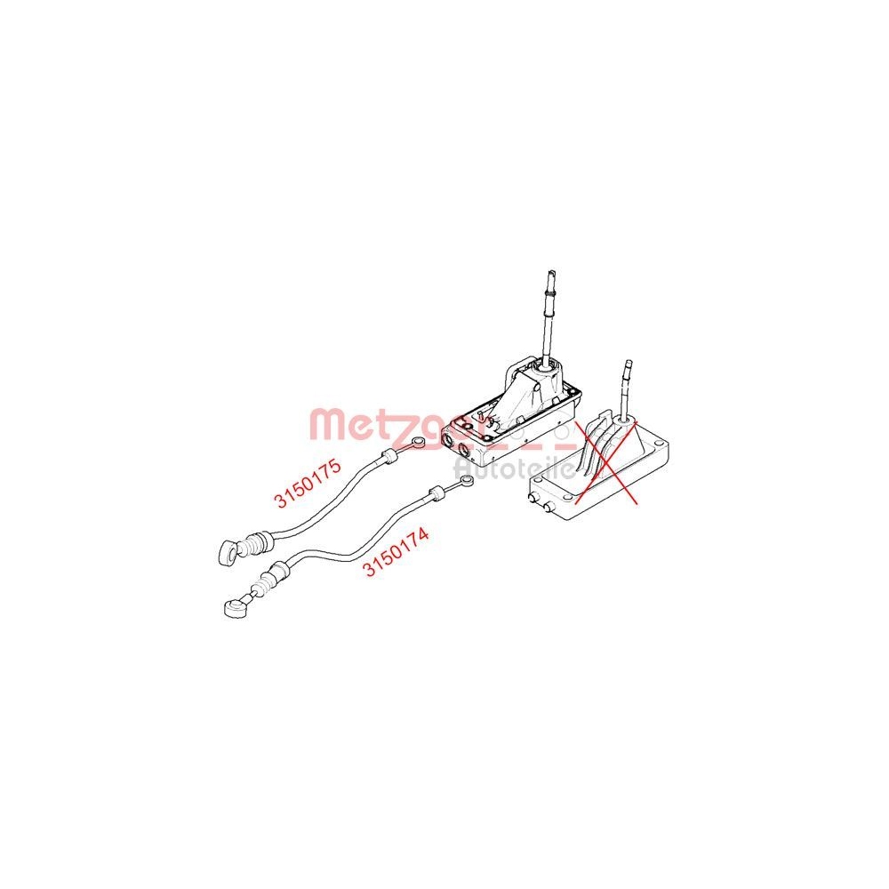 Seilzug, Schaltgetriebe METZGER 3150174 für MINI