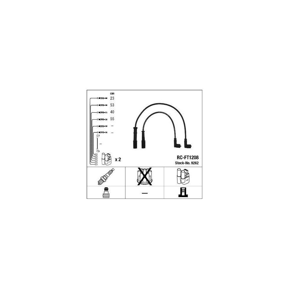 Zündleitungssatz NGK 9262 für ALFA ROMEO FIAT LANCIA FERRARI MASERATI ABARTH