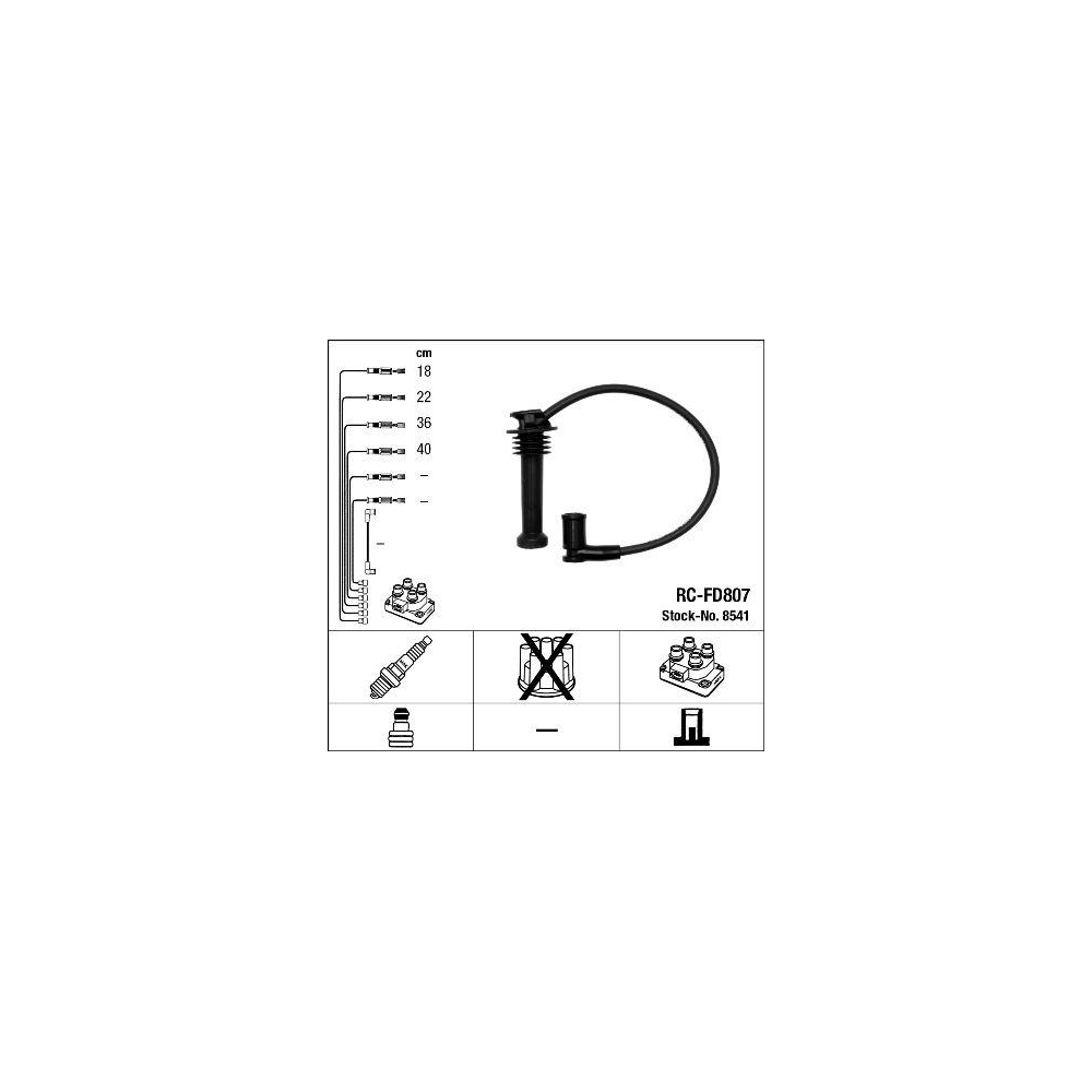 Zündleitungssatz NGK 8541 für FORD