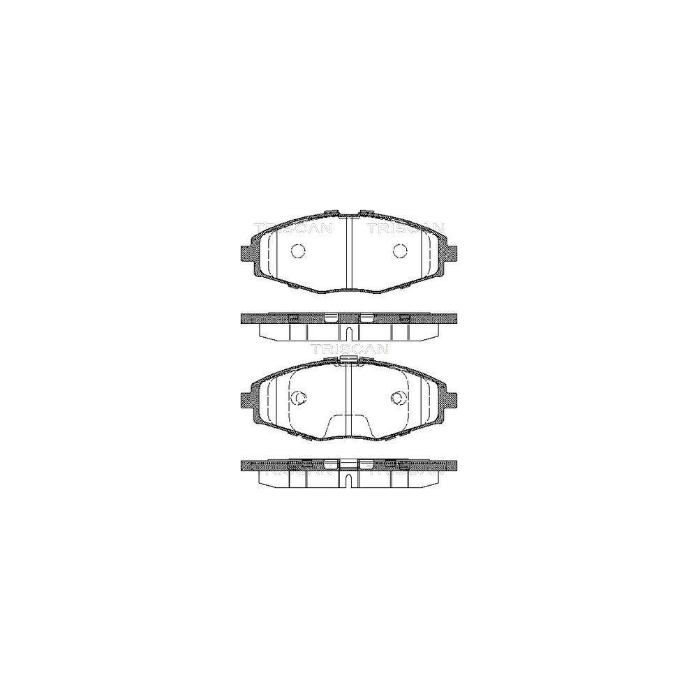 Bremsbelagsatz, Scheibenbremse TRISCAN 8110 21002 für CHEVROLET DAEWOO