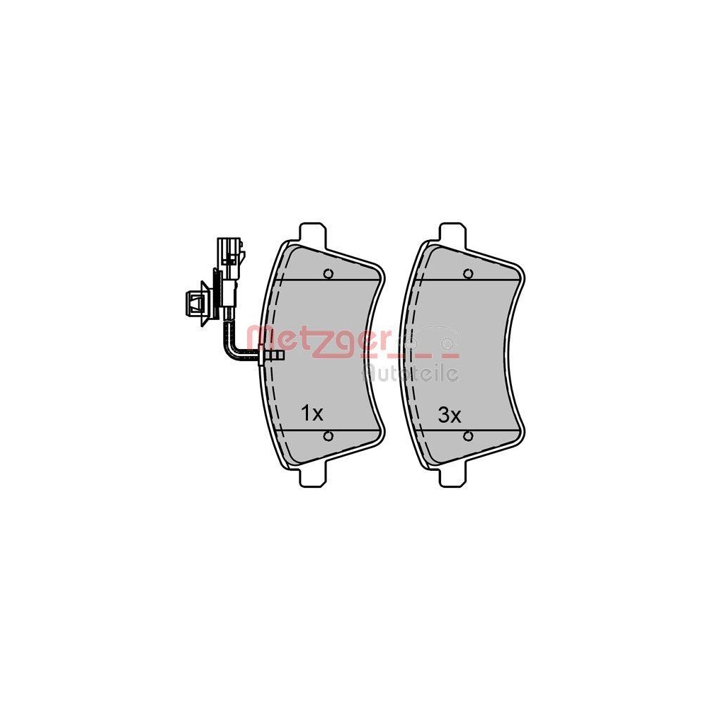 Bremsbelagsatz, Scheibenbremse METZGER 1170776 GREENPARTS für RENAULT