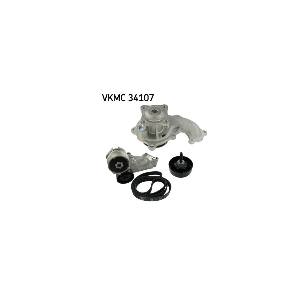 Wasserpumpe + Keilrippenriemensatz SKF VKMC 34107 für AUDI BMW FORD MITSUBISHI